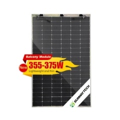 Efficient and Durable pvcellschain 355-375w Monocrystalline Solar Panels for Residential Balconies